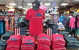 Shirts on display