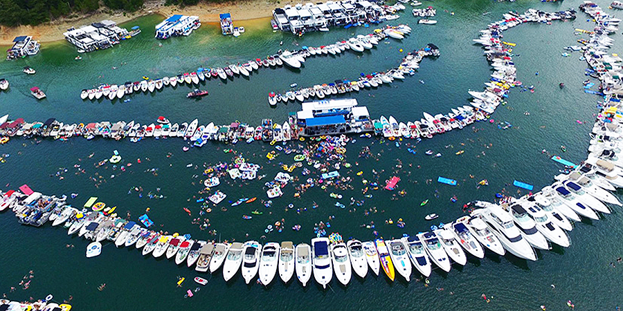 State Dock Lake Cumberland Raft Up
